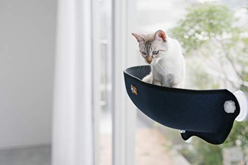 k&h window bed kitty sill grey/khbd6295gr/ウィンドウベッド/ネジ式吸盤猫用ベッド/グレイ色/窓が好きな愛猫へ/ネジ式吸盤で窓にしっか