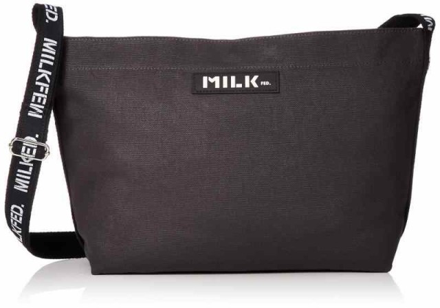 [ミルクフェド] ショルダーバッグ LOGO TAPE CANVAS SHOULDER BAG MILKFED 03193032 ブラック