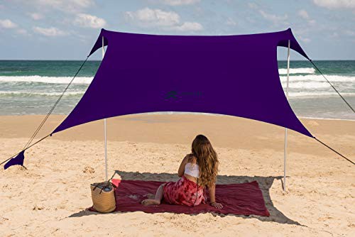 並行輸入品Pop Up Beach Tent Sun Shade for Camping Trips Fishing Backyard Fun or Picnics  Portable Canopy with Sa