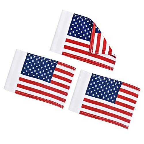KINGTOP US Golf Flag Double-Sewn American USA Flags Regulation Tube Flag Practice Putting Green Flag for Yard 600D Polyes