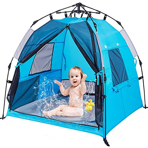 新品送料無料SHDIBA Automatic 安心の実績 高価 買取 強化中 Baby Beach Tent with Pool Outdoor Setup Sun Shelter wi Canopy Instant Easy Portable 国内正規総代理店アイテム