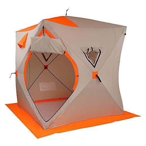 新品送料無料JIAD 3-4 Person Ice Fishing Shelter Pop-Up Portable Insulated Ice Fishing Tent Waterproof Oxford Fa