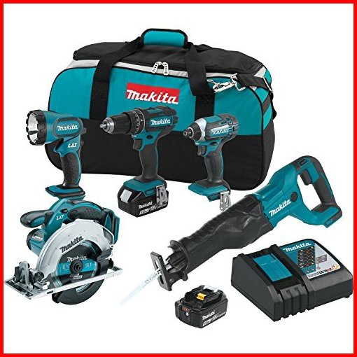 Makita XT505 18V LXT Lithium-Ion Cordless 5-Pc Combo Kit 30Ah並行輸入品