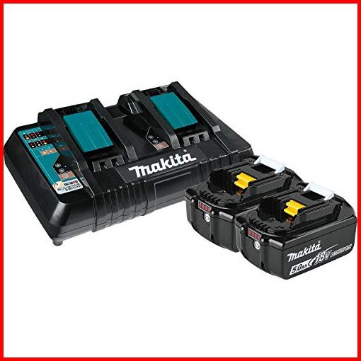 Makita BL1850B2DC2 18V LXT Lithium-Ion Battery and Dual Port Charger Starter Pack 50Ah並行輸入品