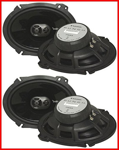 2 Pairs Of Rockford Fosgate P1683 130W 6x8 3-Way Car Stereo Speakers 6x8 Punch並行輸入品