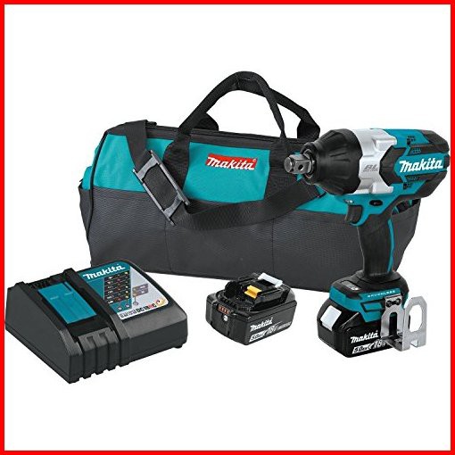 Makita XWT07T 18V LXT Lithium-Ion Brushless Cordless High-Torque 34 Sq Drive Impact Wrench Kit wFriction Ring Anvil 5