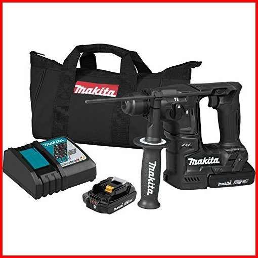 Makita XRH06RB 18V LXT Lithium-Ion Sub-Compact Brushless Cordless 1116 Rotary Hammer Kit Accepts Sds-Plus Bits 20Ah