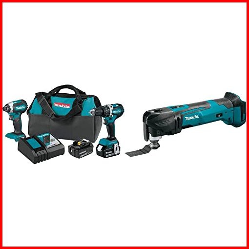 Makita XT269M 18V LXT Lithium-Ion Brushless Cordless 2-Pc Combo Kit 40Ah with XMT03Z 18V LXT Lithium-Ion Cordless Multi-T