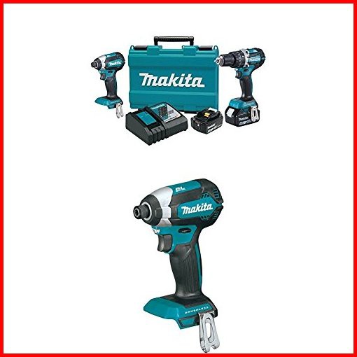 Makita XT269M 18V LXT Lithium-Ion Brushless Cordless 2-Pc Combo Kit 40Ah with XDT13Z 18V LXT Lithium-Ion Brushless Cordle