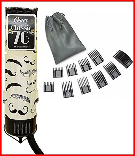 Oster 76 Mustache Professional Hair Clipper Limited Edition 10 PC Comb Set並行輸入品