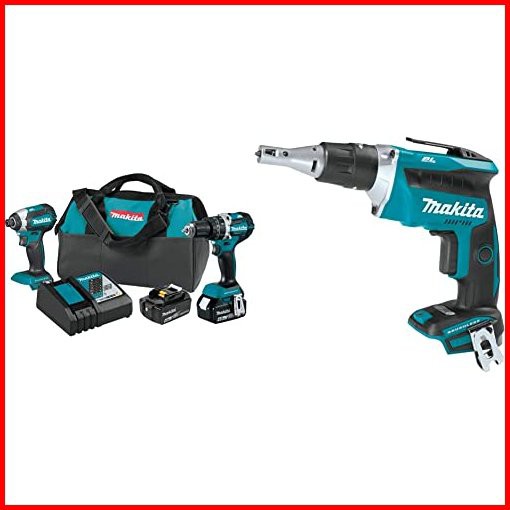 Makita XT269M 18V LXT Lithium-Ion Brushless Cordless 2-Pc Combo Kit 40Ah with XSF03Z 18V LXT Lithium-Ion Brushless Cordle