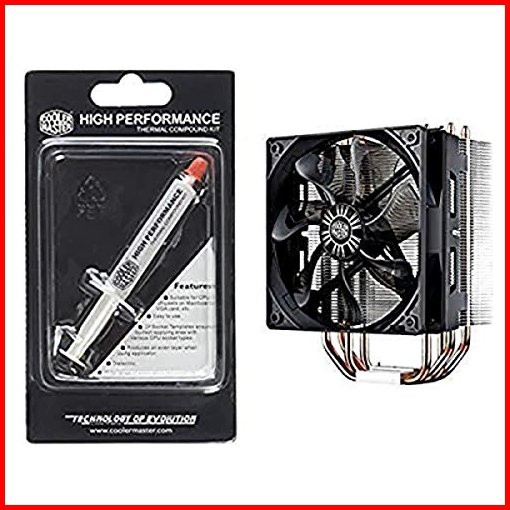 Cooler Master High Performance Thermal Paste - HTK-002-U1 AND Cooler Master Hyper 212 Evo CPU Cooler with PWM Fan Four Dir