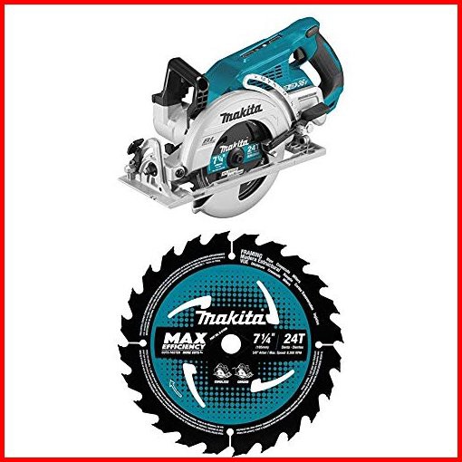 Makita XSR01Z 18 Volt X2 LXT Lithium-Ion 36V Brushless Cordless Rear Handle 7-14 inch Circular Saw with three B-61656 7-1