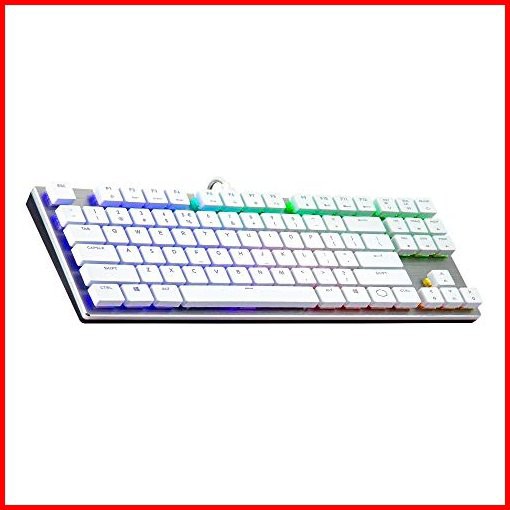 Cooler Master SK630 White Limited Edition Tenkeyless Mechanical Keyboard with Cherry MX Low Profile RGB Switches in Brushed A