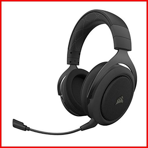 Corsair HS70 Pro Wireless Gaming Headset - 71 Surround Sound Headphones for PC - Discord Certified - 50mm Drivers Carbon