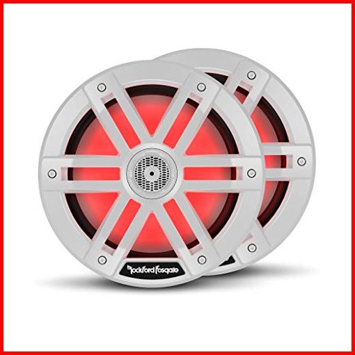 Rockford Fosgate M1-8 Color Optix 8 2-Way Coaxial Multicolor LED Lighted Marine Speakers - White Pair並行輸入品