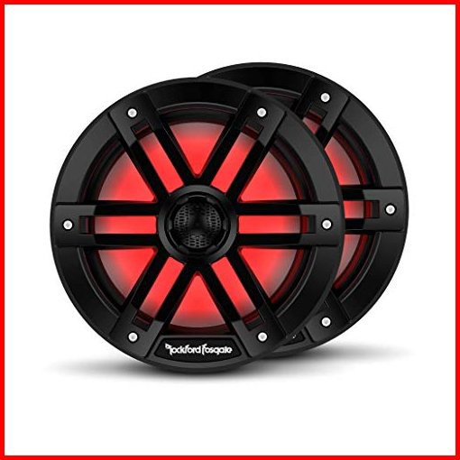 Rockford Fosgate M1-8B Color Optix 8 2-Way Coaxial Multicolor LED Lighted Marine Speakers - Black Pair並行輸入品