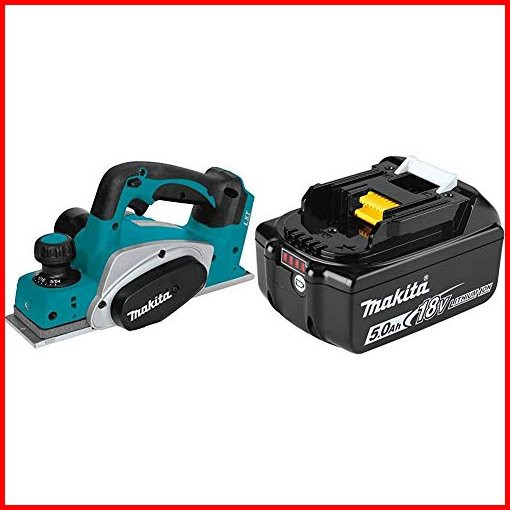 Makita XPK01Z 18-Volt LXT Lithium-Ion Cordless 3-14 in Planer with BL1850B 18-Volt 50Ah LXT Lithium-Ion Battery並行