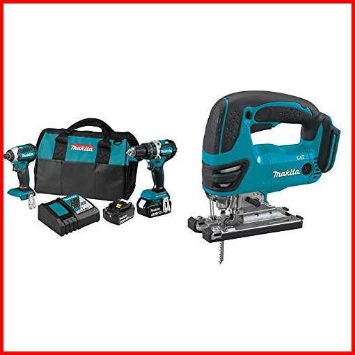 Makita XT269T 18V LXT Lithium-Ion Brushless Cordless 2 Pc Combo Kit XPH12Z XDT13Z bag 50Ah with XVJ03Z 18-Volt LXT Lit