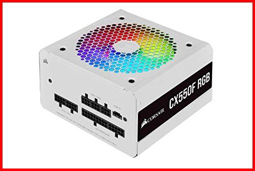 Corsair CX550F RGB 550 Watt 80 PLUS Bronze Fully Modular RGB White Power Supply並行輸入品