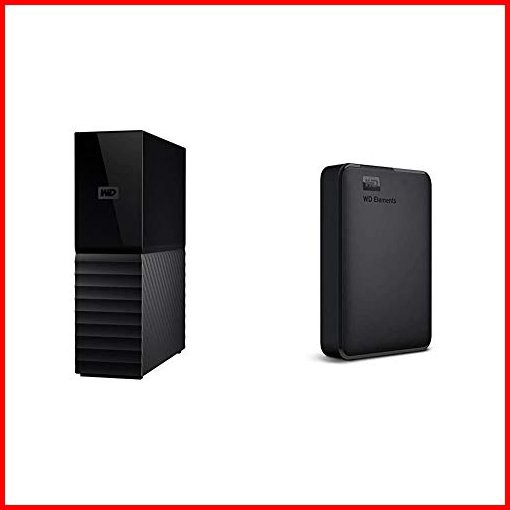 WD 8TB My Book Desktop External Hard Drive USB 30 - WDBBGB0080HBK-NESN Black 4TB WD Elements Portable External Hard Driv