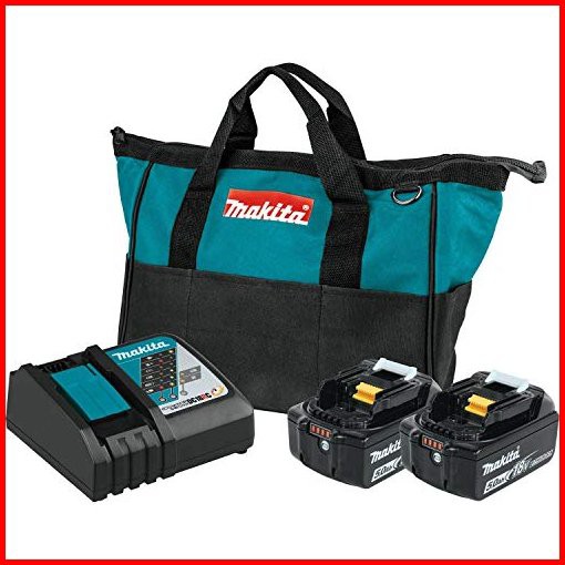 Makita BL1850BDC2 18V LXT Lithium-Ion Battery and Rapid Optimum Charger Starter Pack 50Ah並行輸入品