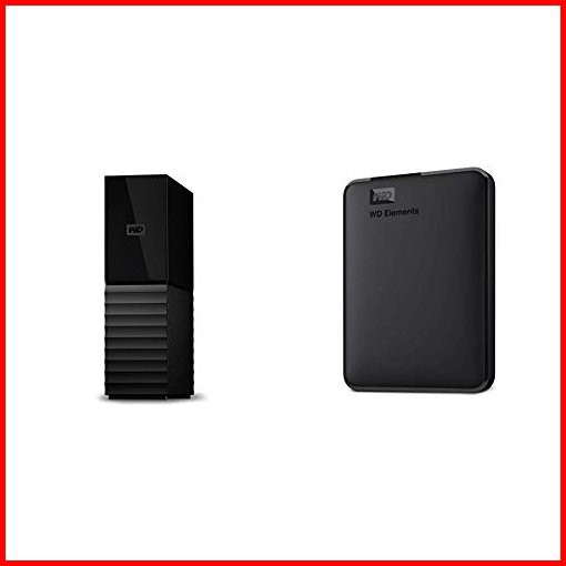 WD 4TB My Book Desktop External Hard Drive USB 30 - WDBBGB0040HBK-NESN 2TB Elements Portable External Hard Drive USB 30