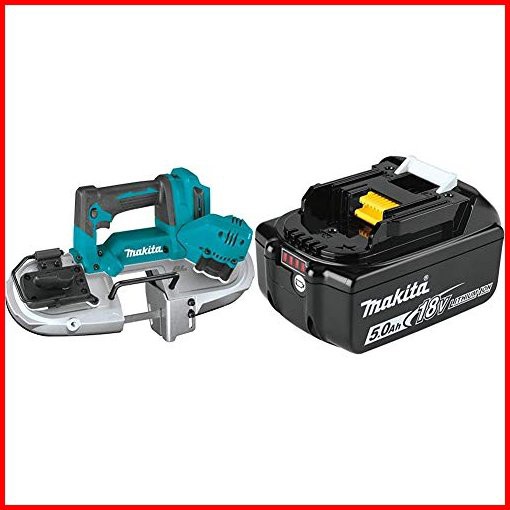 Makita XBP04Z 18V LXT Lithium-Ion Compact Brushless Cordless Band Saw with BL1850B 18V LXT Lithium-Ion 50Ah Battery並行