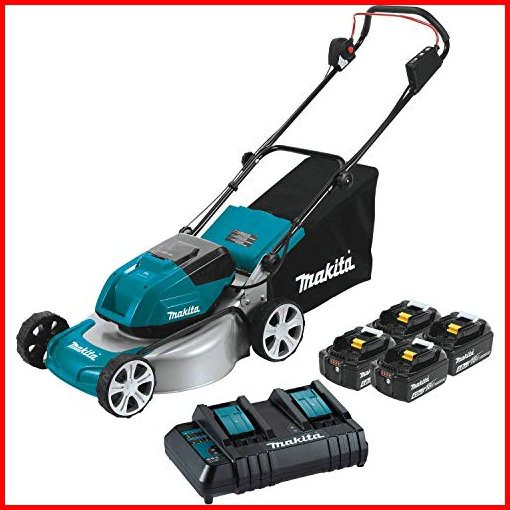 Makita XML03CM1 36V 18V X2 LXT Brushless 18 Lawn Mower Kit with 4 Batteries並行輸入品