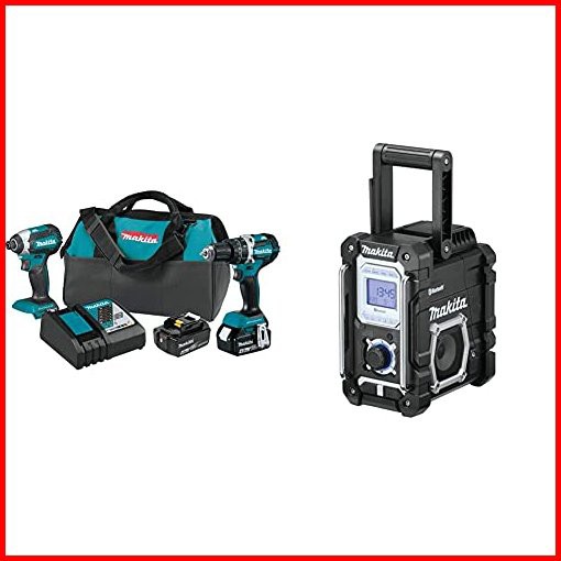 Makita XT269M 18V LXT Lithium-Ion Brushless Cordless 2-Pc Combo Kit 40Ah with XRM06B 18V LXT 12V max CXT Lithium-Ion Co