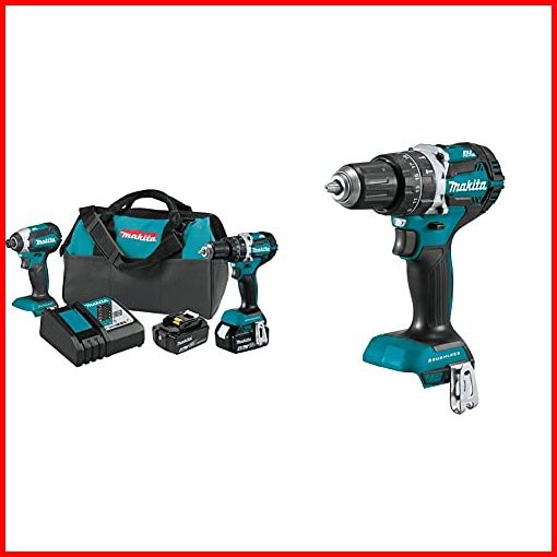 Makita XT269M 18V LXT Lithium-Ion Brushless Cordless 2-Pc Combo Kit 40Ah with XPH12Z 18V LXT Lithium-Ion Compact Brushles