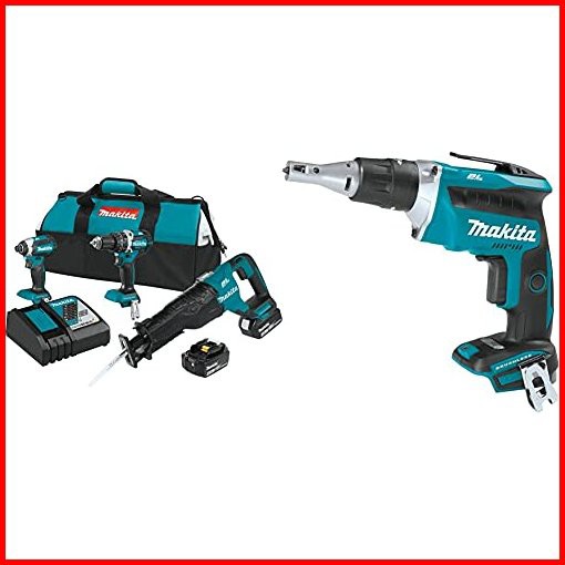 Makita XT328M 18V LXT Lithium-Ion Brushless Cordless 3-Pc Combo Kit 40Ah with XSF03Z 18V LXT Lithium-Ion Brushless Cordle