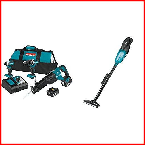 Makita XT328M 18V LXT Lithium-Ion Brushless Cordless 3-Pc Combo Kit 40Ah with XLC02ZB 18V LXT Lithium-ion Compact Cordles