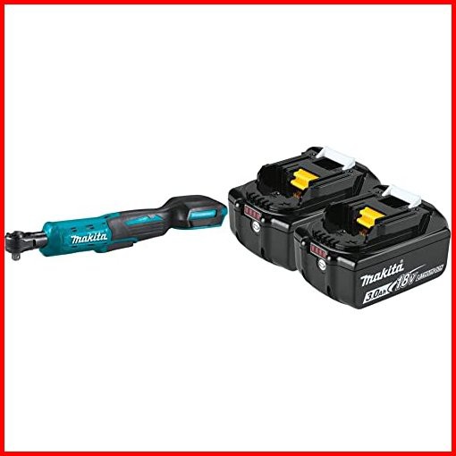 Makita XRW01Z 18V LXT Lithium-Ion Cordless 38 14 Sq Drive Ratchet Tool Only BL1830B-2 18V LXT Lithium-Ion 30Ah B