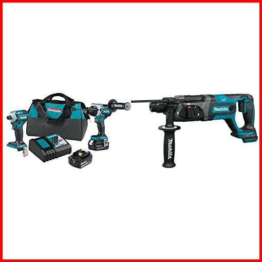 Makita XT288T 18V LXT Lithium-Ion Brushless Cordless 2-Pc Combo Kit 50Ah XRH04Z 18V LXT Lithium-Ion Cordless 78 Rotar