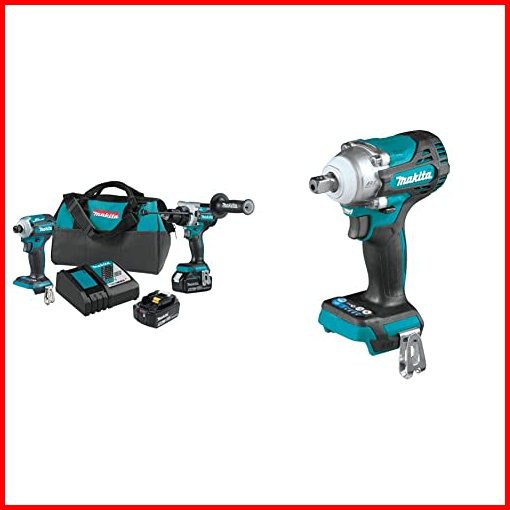 Makita XT288T 18V LXT Lithium-Ion Brushless Cordless 2-Pc Combo Kit 50Ah XWT15Z 18V LXT Lithium-Ion Brushless Cordless