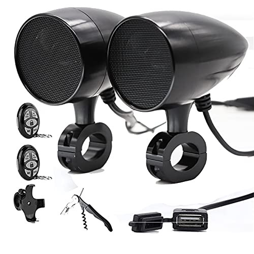 Motorcycle Bluetooth Speaker Audio Systems - Class D Compact 【送料無料（一部地域を除く）】 Great Control Use Speakers w Weatherproof for Amplifier 驚きの価格が実現 Volume