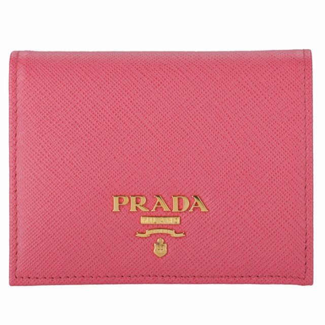 プラダ Prada サフィアーノ 財布 二つ折り レディース ピンク系 ミニ財布 Qwa 高い素材 1mv4 505 二つ折り財布