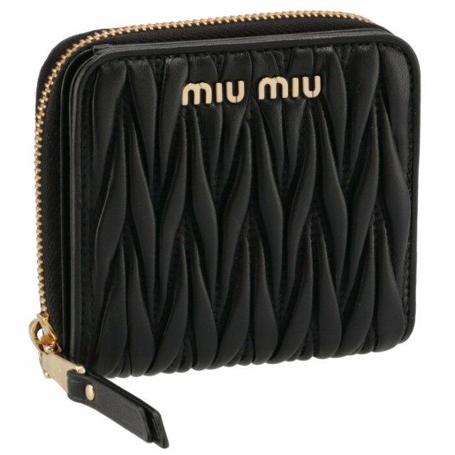 予約 Miu ミュウミュウ Miu 002 N 5ml522 二つ折り財布 ラウンドジップ ミニウォレット マテラッセ 二つ折り 財布 21年秋冬新作 折りたたみ財布 Sutevalle Org