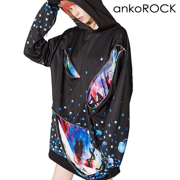 有名ブランド Ankorock Pay アンコロック パーカー メンズ プルオーバー レディース ユニセックス ロング丈 服 Ankorock ブランド クレイジージップ 長袖 ロング丈 プルパーカ タマナグン 7be458d6 Aut Gov Ma