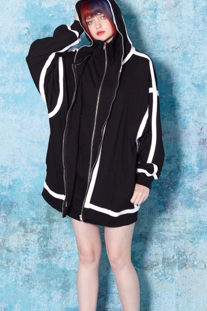 最高級のスーパー Ankorock ロゴ ジップアップパーカー ロング丈 長袖 ブランド 服 ユニセックス レディース ジップパーカー メンズ パーカー アンコロック パーカー Ustavnisud Me
