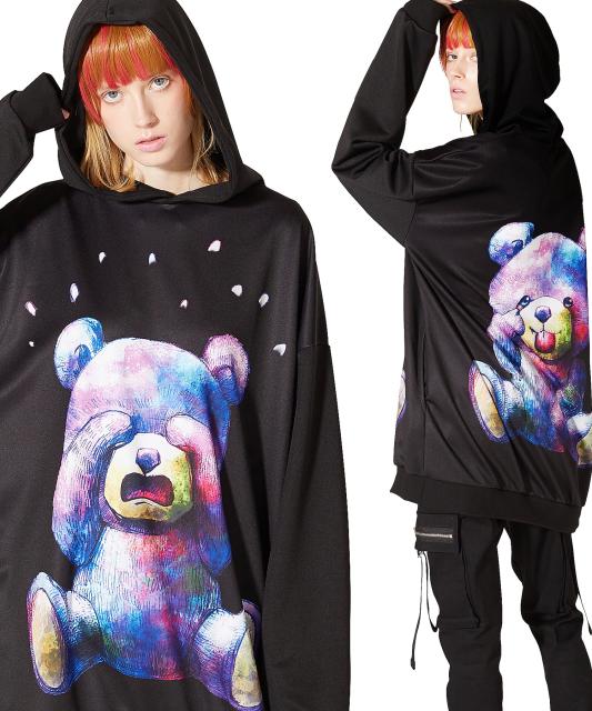 Sale 公式通販 直営店限定 Ankorock アンコロック パーカー メンズ プルオーバー レディース ユニセックス 服 ブランド 長袖 ロング丈 プルパーカー プリント くま ブランドショッパー付き Carlavista Com