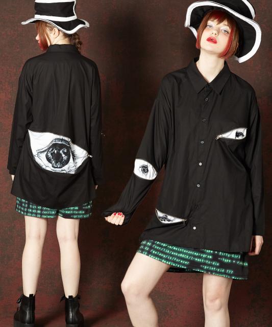 日本製 Ankorock アンコロック シャツ メンズ ブラウス レディース ユニセックス 服 ブランド 長袖 ロング丈 大きいサイズ ビッグシルエット オ 在庫一掃 Farmerscentre Com Ng