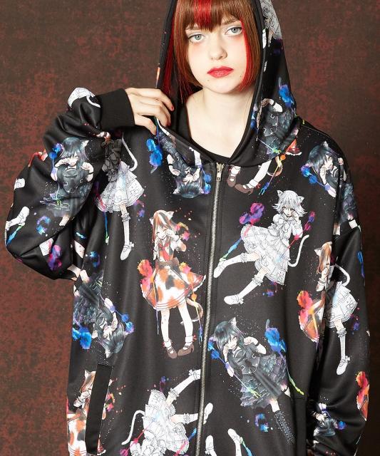 偉大な Ankorock アンコロック パーカー メンズ ジップパーカー レディース ユニセックス 服 ブランド 長袖 ロング丈 ジップアップパーカー プリ 気質アップ Www Iacymperu Org
