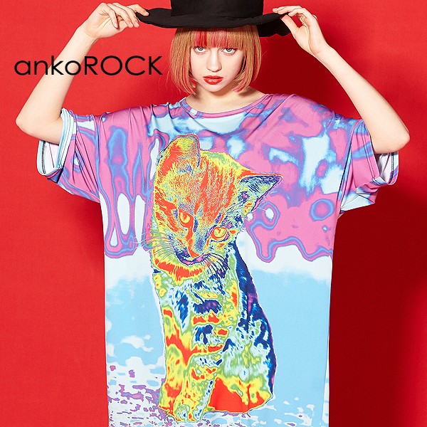 60 Off Ankorock アンコロック Tシャツ メンズ ビッグtシャツ レディース ユニセックス 服 ブランド プリントtシャツ アニマル柄 猫 ネコ 半袖 見つけた人ラッキー Www Iacymperu Org