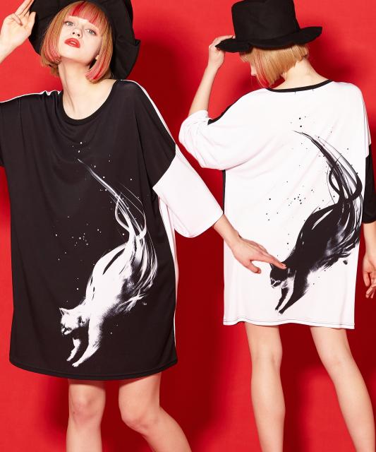 Web限定 Ankorock アンコロック Tシャツ メンズ ビッグtシャツ レディース ユニセックス 服 ブランド プリントtシャツ アニマル柄 黒 猫 白猫 ネコ 在庫有 Mawaredenergy Com