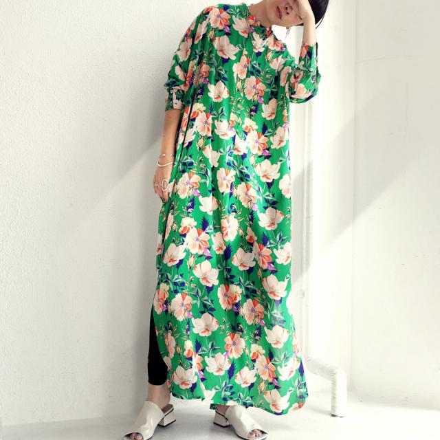 新版 ワンピース 花柄 レディース 長袖 ロング マキシ 送料無料 7月9日10時 発売 メール便 残りわずか Carlavista Com