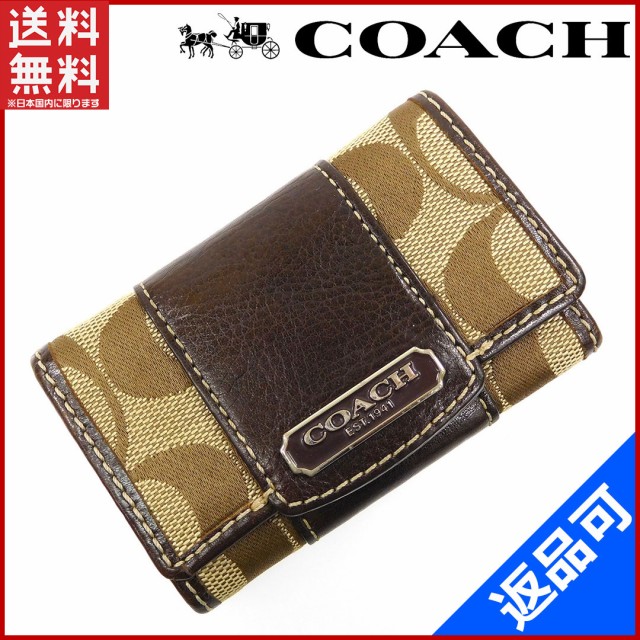 コーチ キーケース Coach キーケース 6連キーケース ベージュ ブラウン