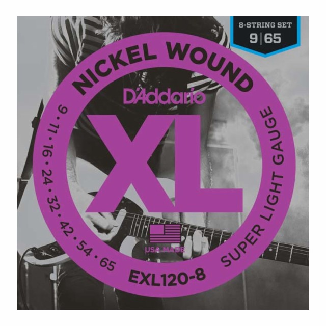 D'Addario EXL120-8 8弦エレキギター弦の通販はau Wowma!（ワウマ） -  chuya-online｜商品ロットナンバー：323744424