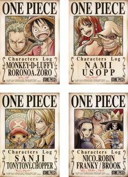 現金特価 送料無料 One Piece ワンピース キャラクターズ Log 全4枚 ルフィ ゾロ ナミ ウソップ サンジ チョッパー ロビン フランキー ブルック 圧倒的高評価 Carlavista Com